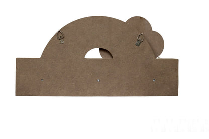 Rainbow and Cloud Shelf with Hooks S-BB0417-C