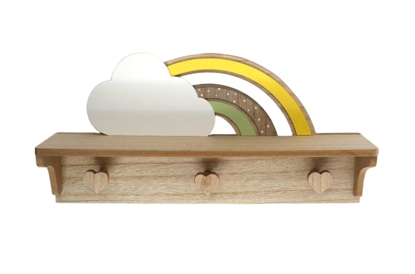 Rainbow and Cloud Shelf with Hooks S-BB0417-C