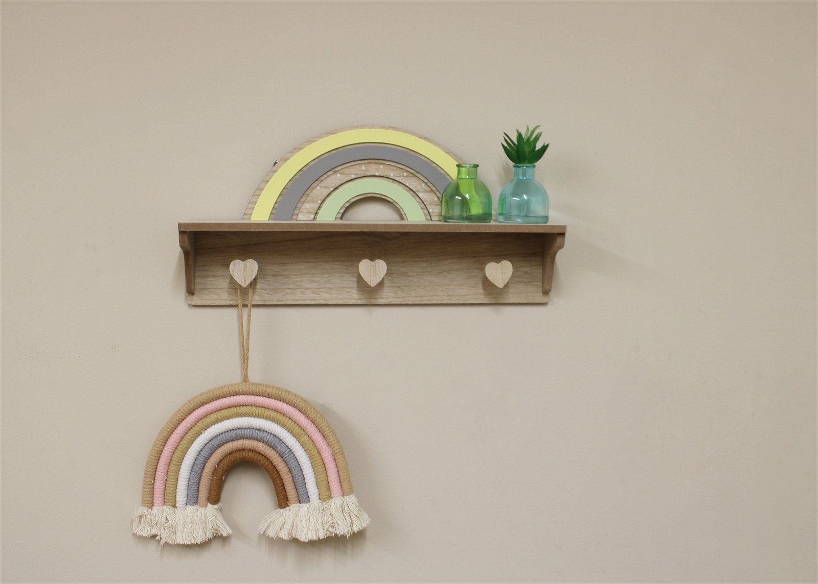 Rainbow Shelf with Hooks S-BB0417-R