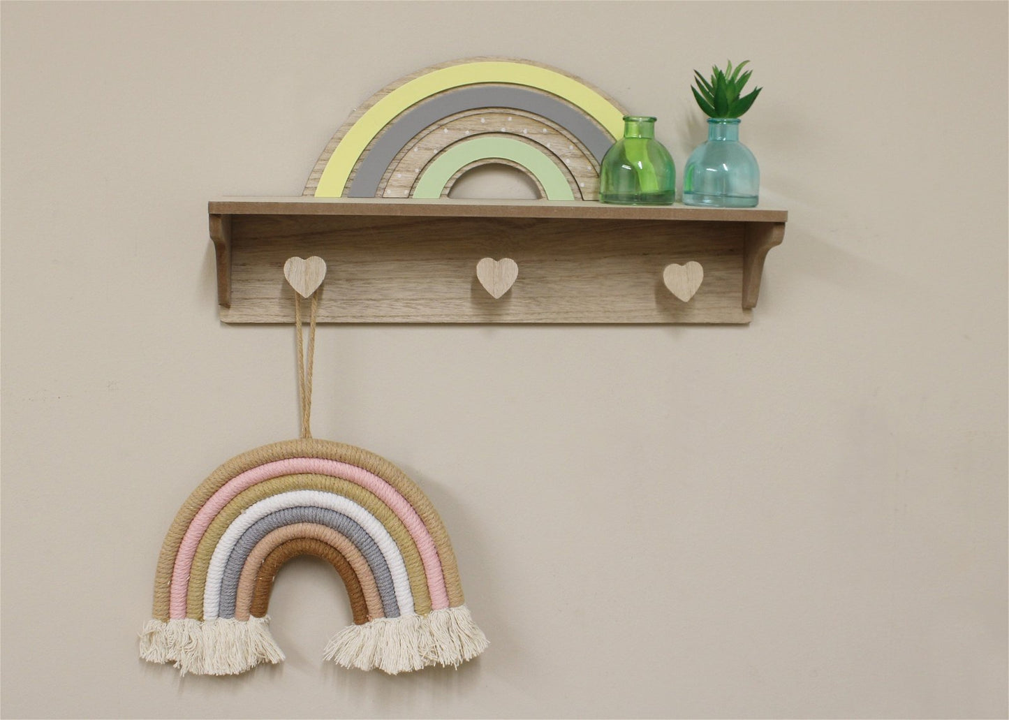 Rainbow Shelf with Hooks S-BB0417-R