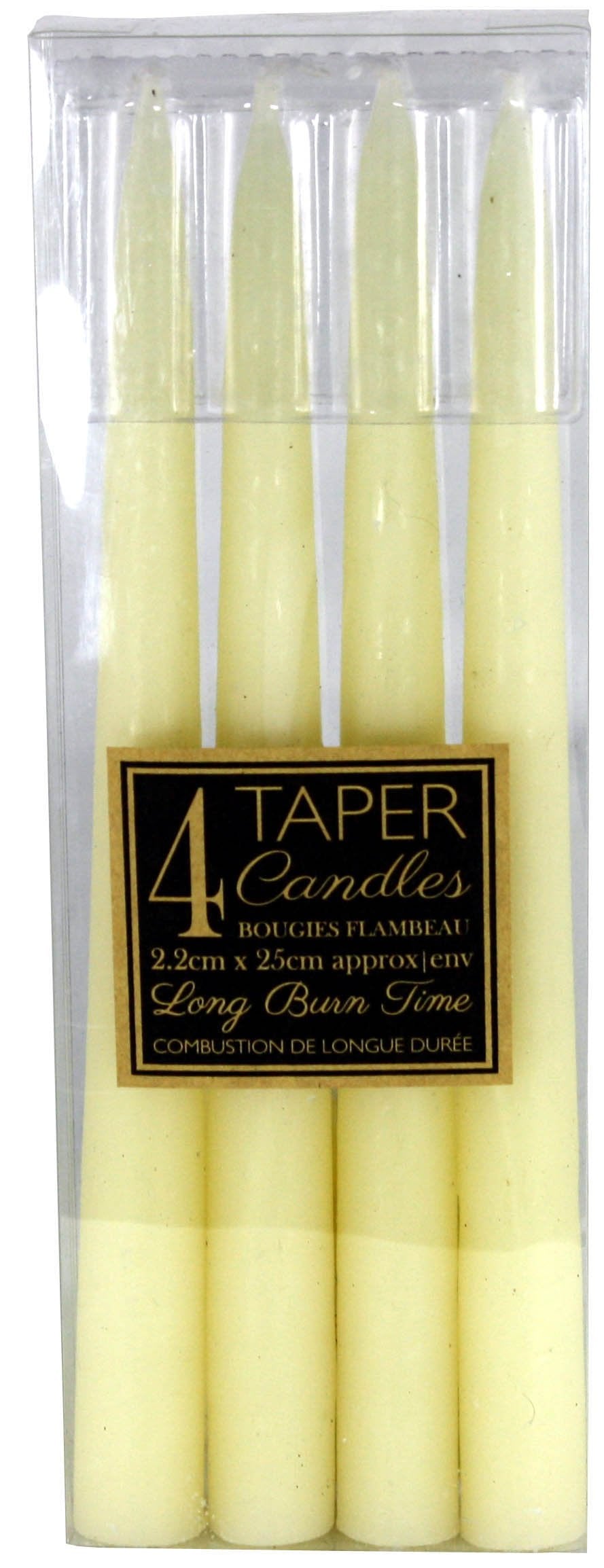 Set Of 4 Ivory Taper Candles S-CD5359