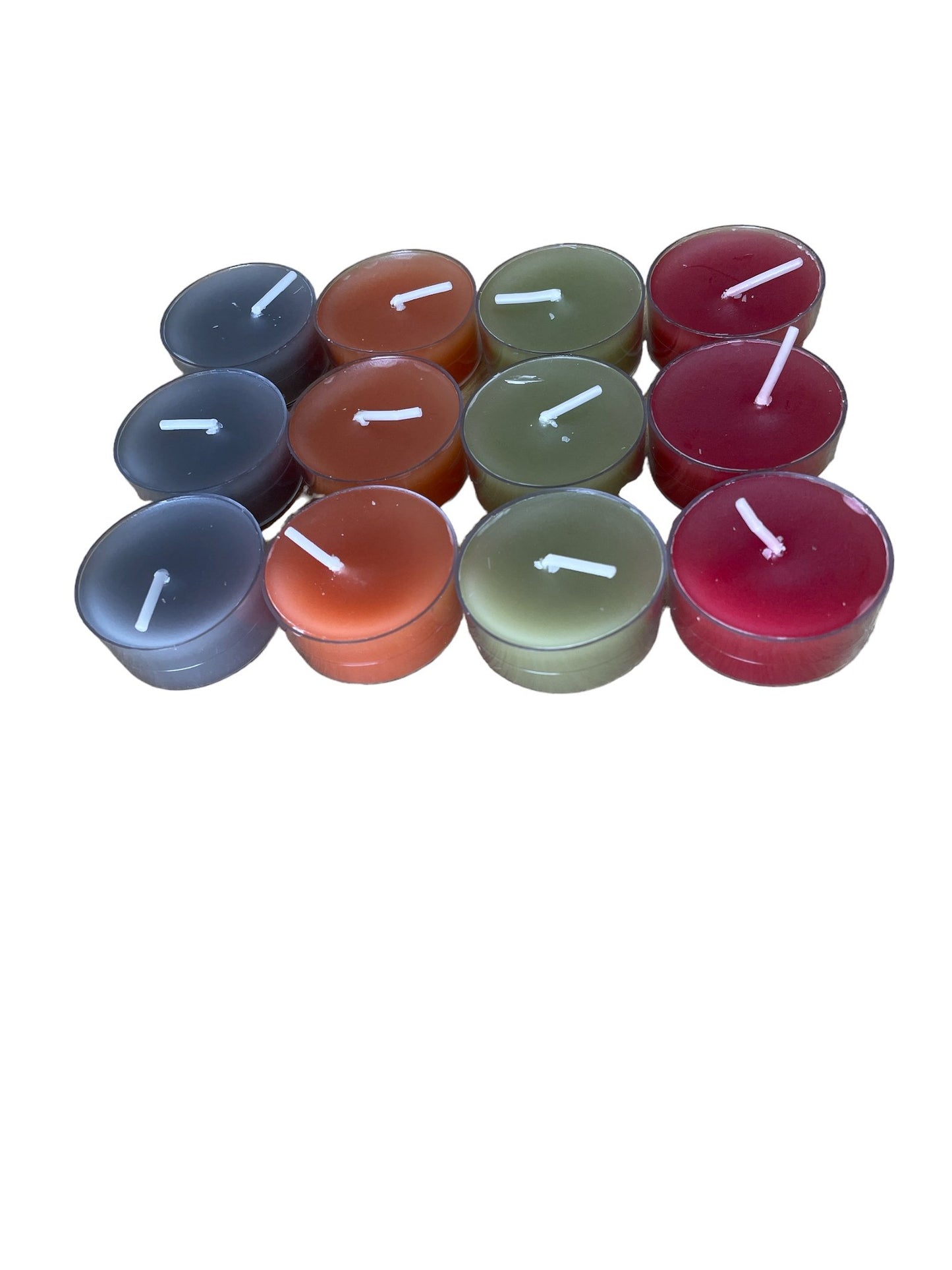 Multi Coloured Patterned Scented Tea Light Candles, Pack of 12 S-CH6120