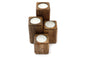 Set of Four Mango Wood Tealight Holders S-CH6180