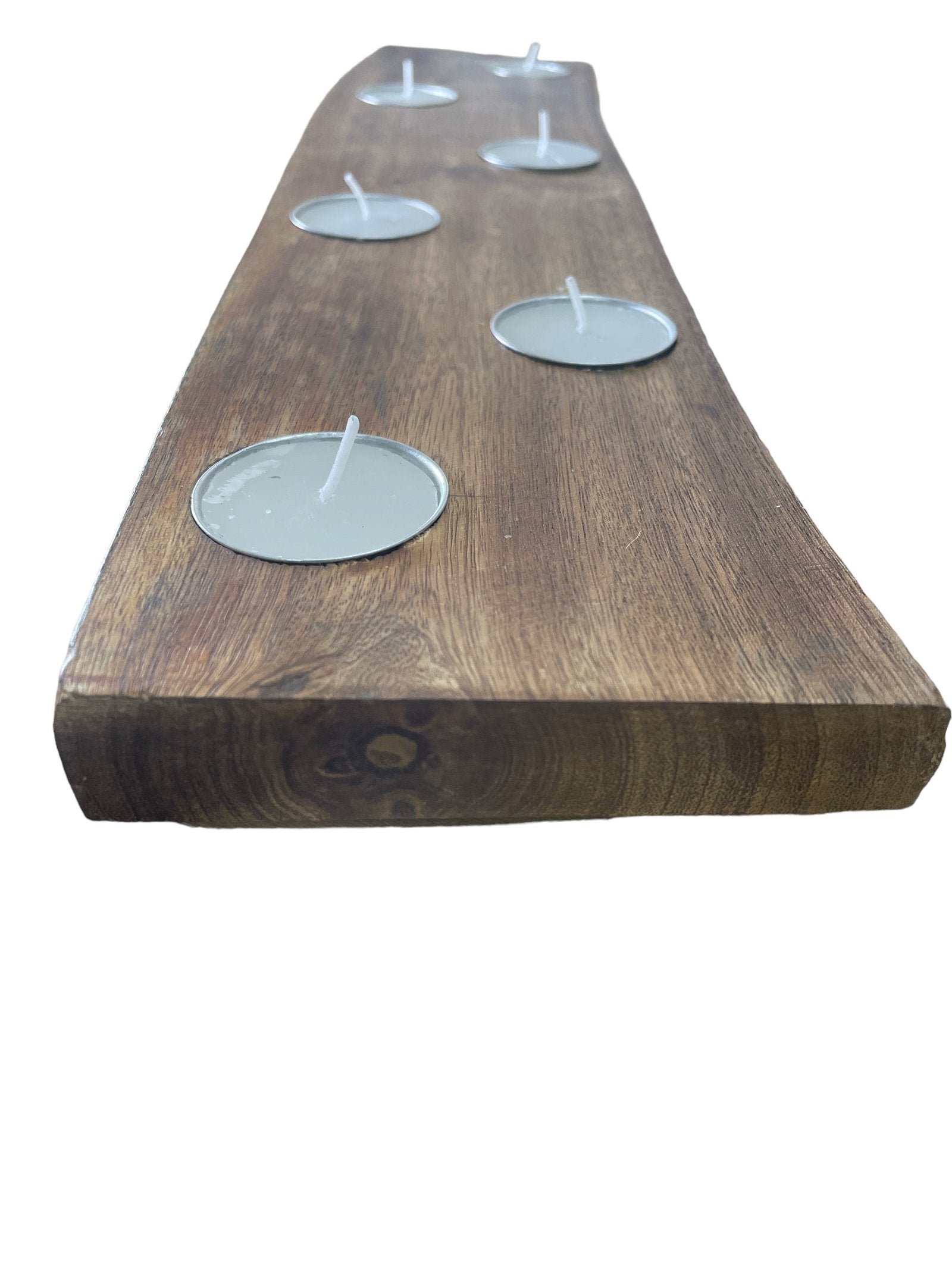 Long Mango Wood 6 Tea Light Holder 49cm S-CH6186