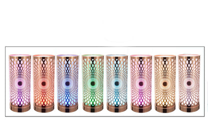 Kaleidoscope Design Colour Changing LED Lamp & Aroma Diffuser in Rose Gold S-EL0638