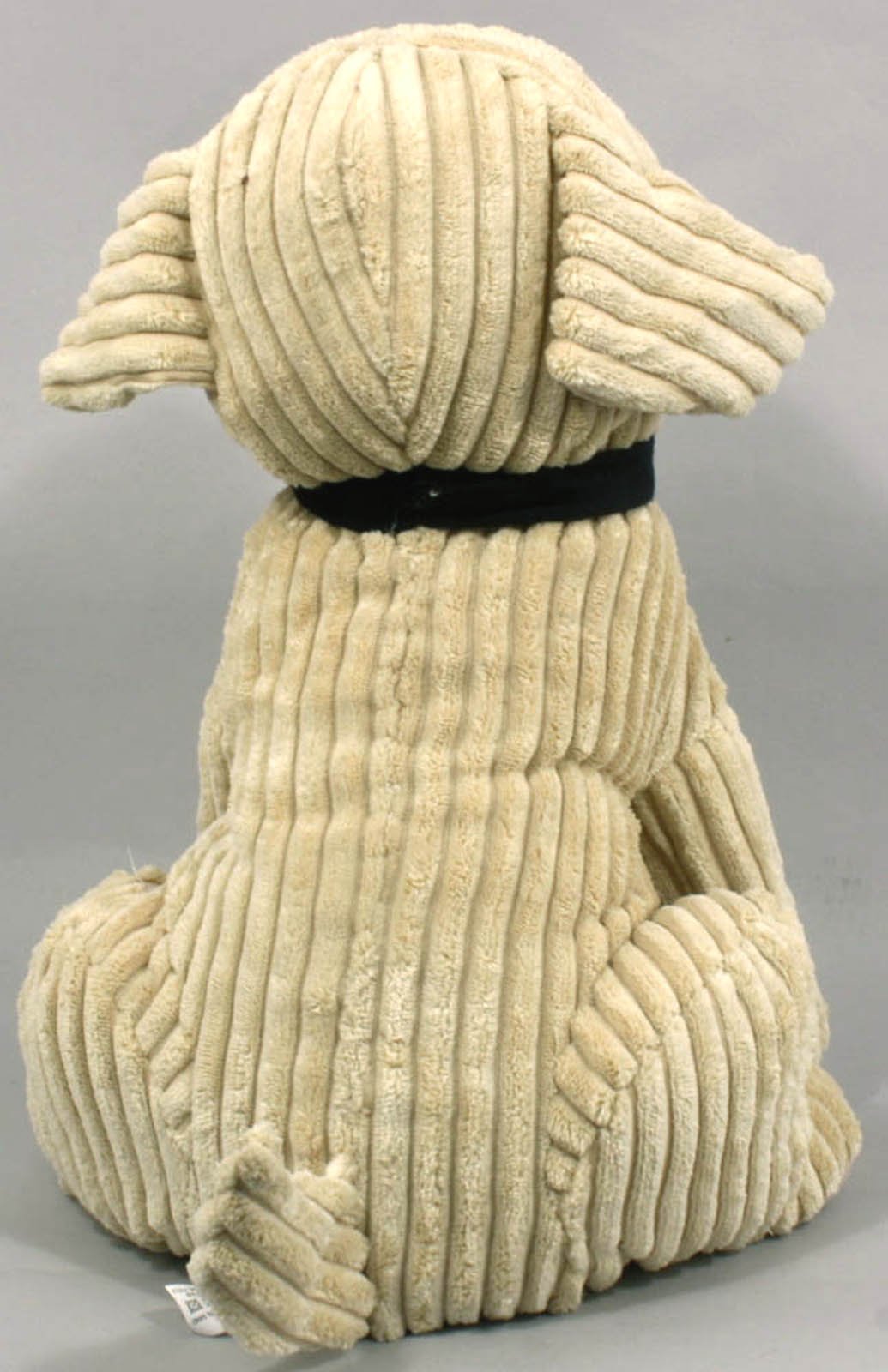 Large Gold Ribbed Dog Doorstop S-FG1635-B