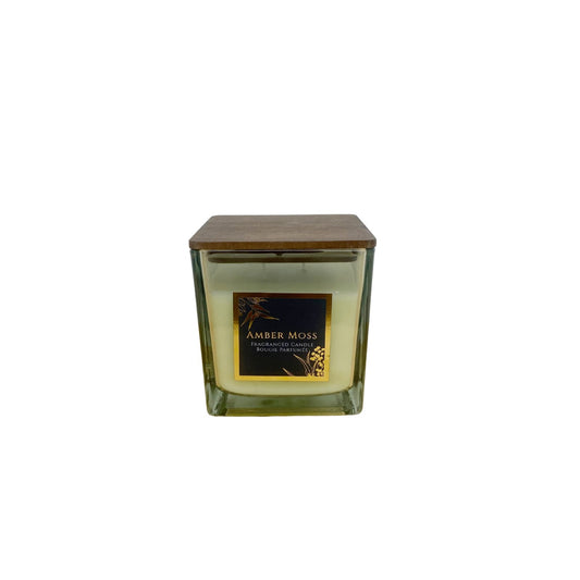 Amber Moss Scented Candle With Wooden Lid S-FR1351-A