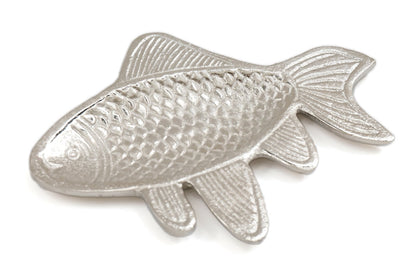 Silver Metal Fish Shape Tray 19cm S-FT0046