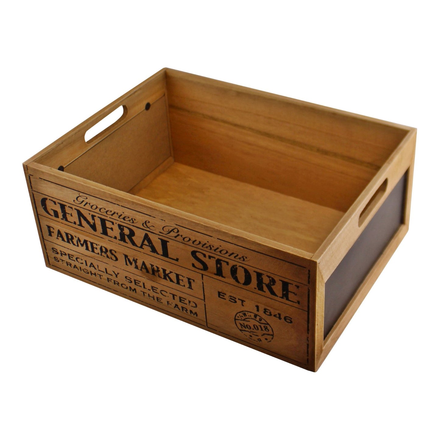 Set Of 3 General Store Chalkboard Storage Crates S-GS0064