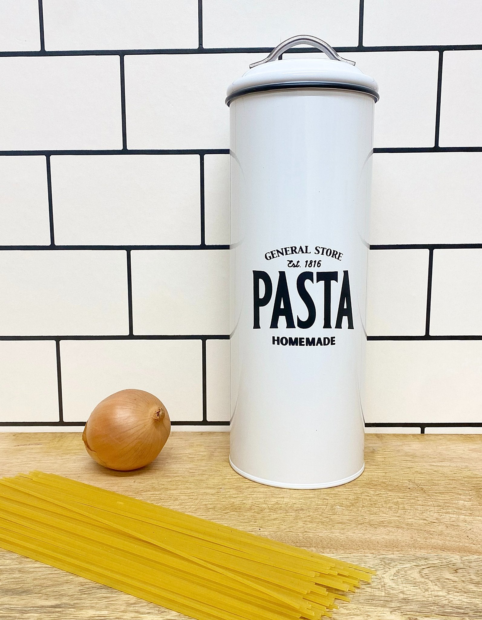 White General Store Pasta Canister S-GS0172