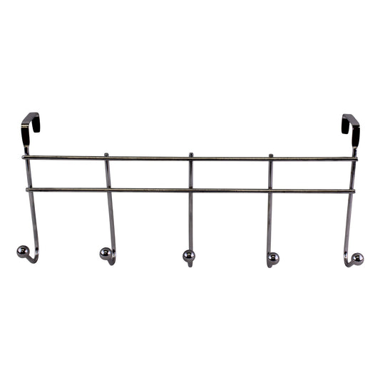 Chrome Over Door Storage With 5 Hooks S-HH5586