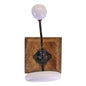 Double White Ceramic Coat Hook On Wooden Base S-HH5692