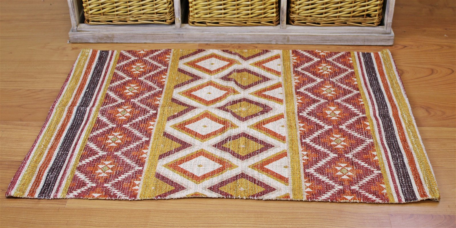 Moroccan Inspired Kasbah Rug, Diamonds and Zig Zags, 60x90cm S-KA0029-A