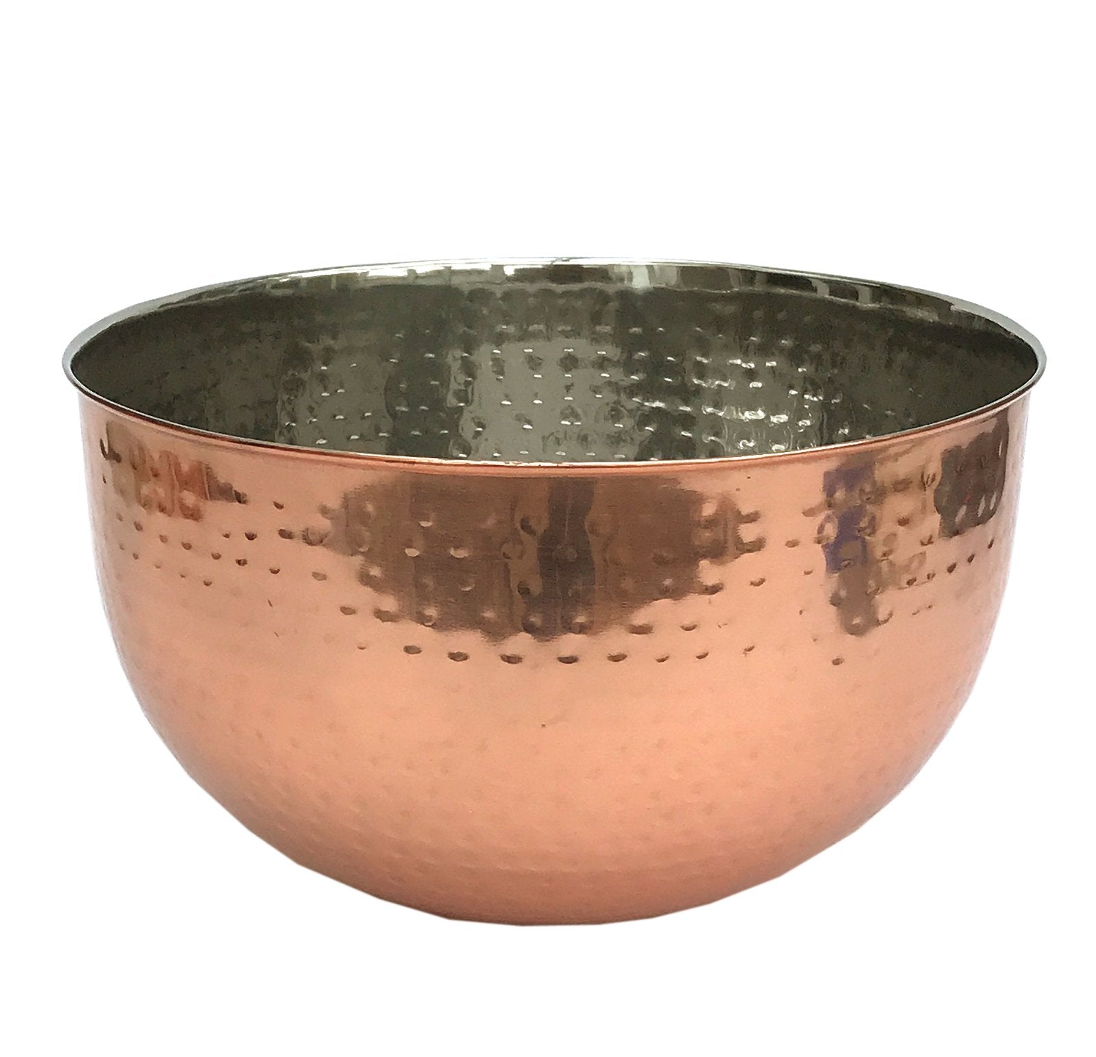 Large Hammered Copper Coloured Bowl S-KG0320