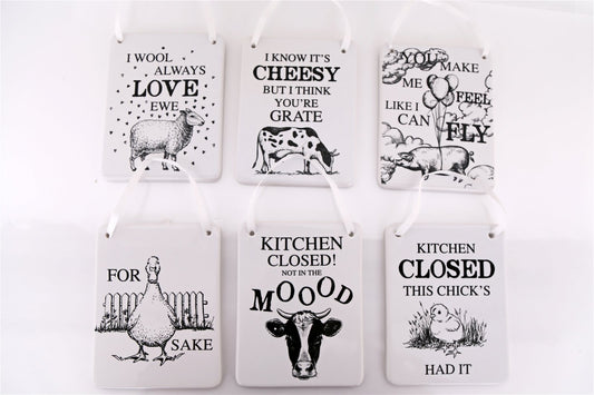 Animal Pun Ceramic Wall Plaques S-KG0350