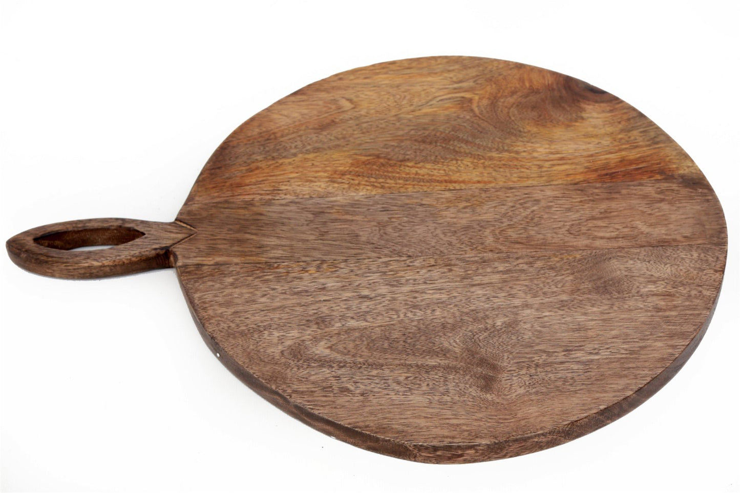 Circular Wooden Chopping Board With Carved Handle 49cm S-KG0419