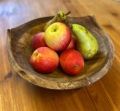 Triangular Shaped Wooden Bowl 28cm S-KG0870