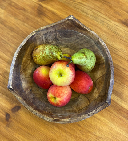 Triangular Shaped Wooden Bowl 28cm S-KG0870