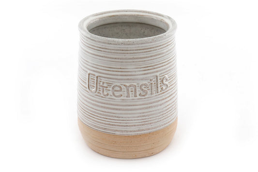 Natural Ceramic Utensil Holder 15cm S-KG0923