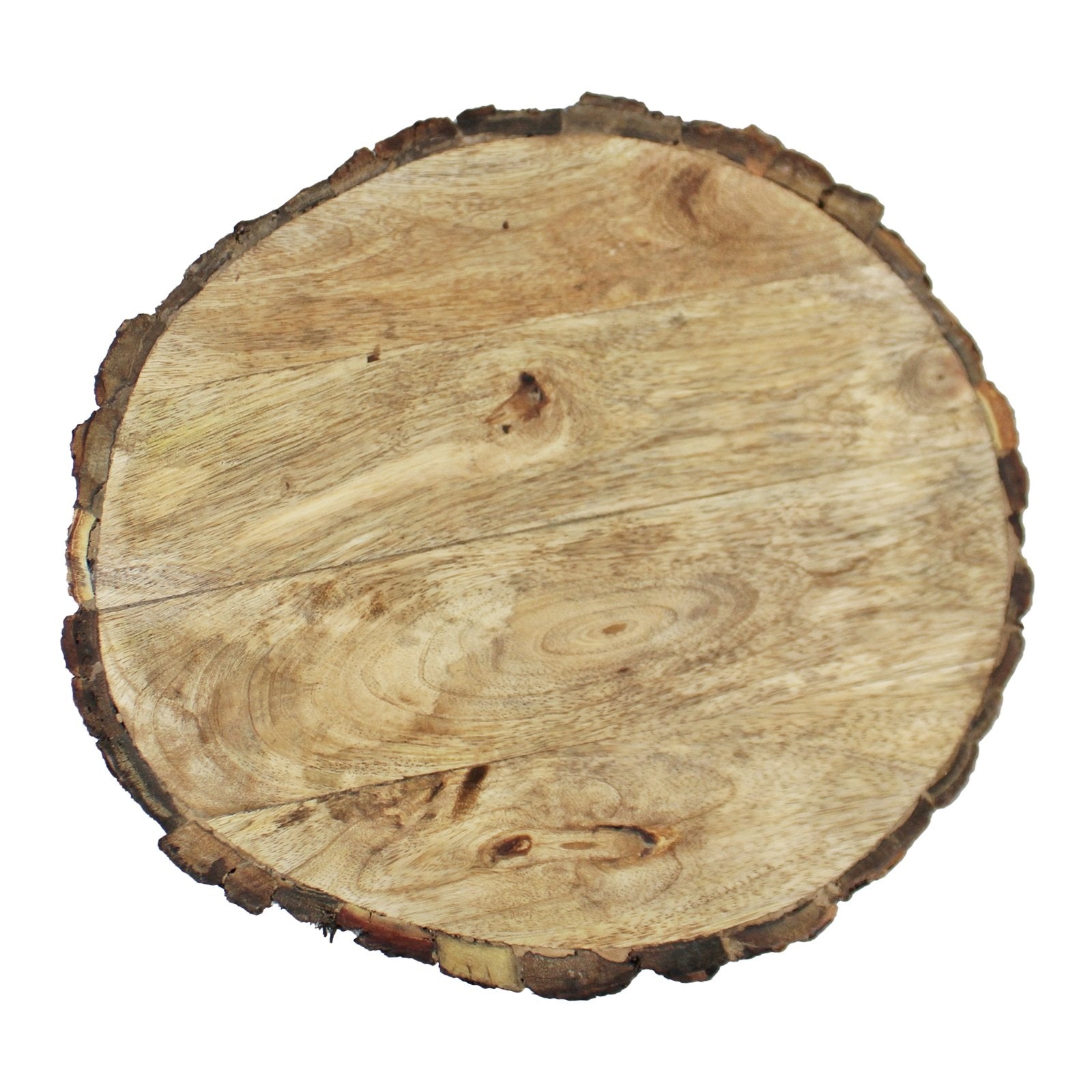 Round Wooden Bark Design Chopping/Serving Board, 30cm. S-KG0968