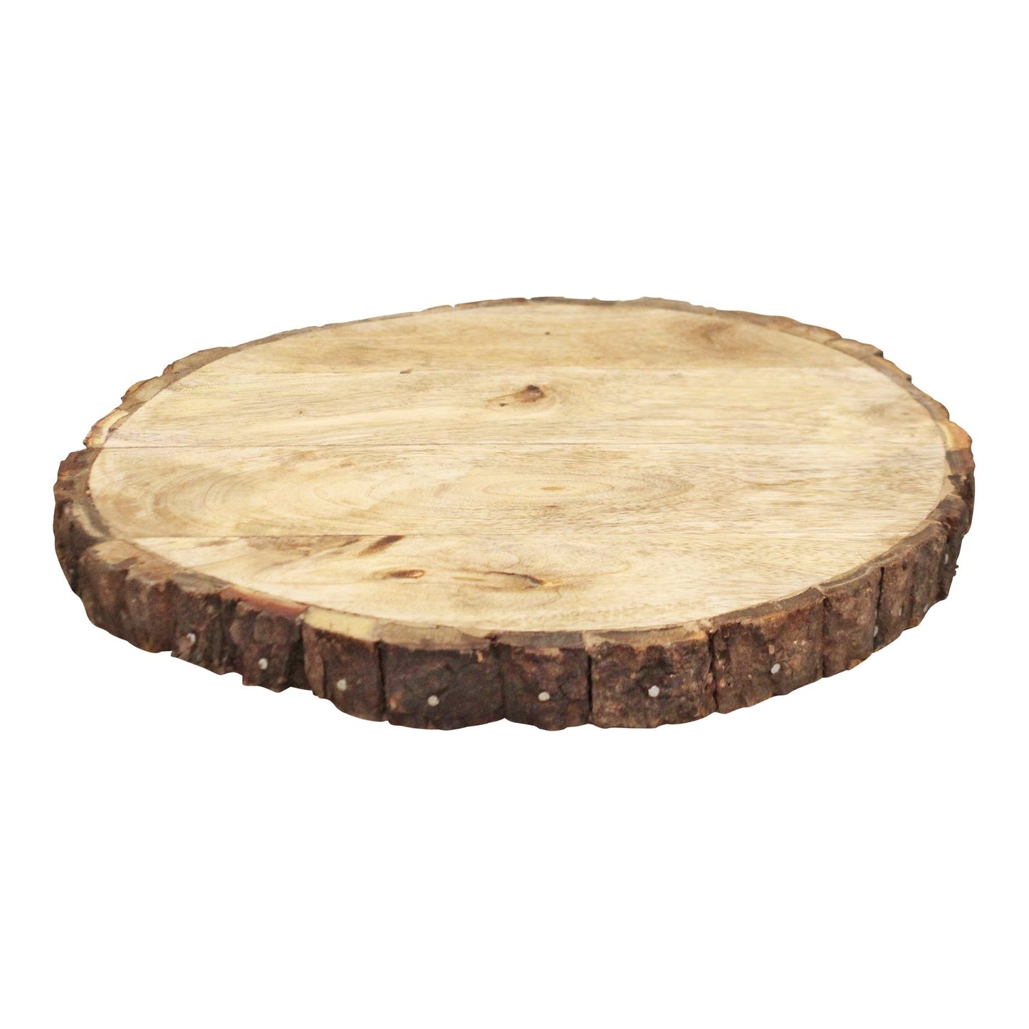 Round Wooden Bark Design Chopping/Serving Board, 30cm. S-KG0968