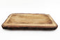 Large Wooden Platter Tray With Bark Edging S-KG0971