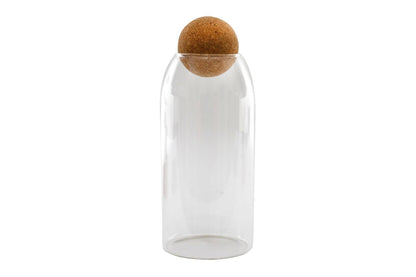 Glass Canister With Cork Stopper 26cm S-KG1036