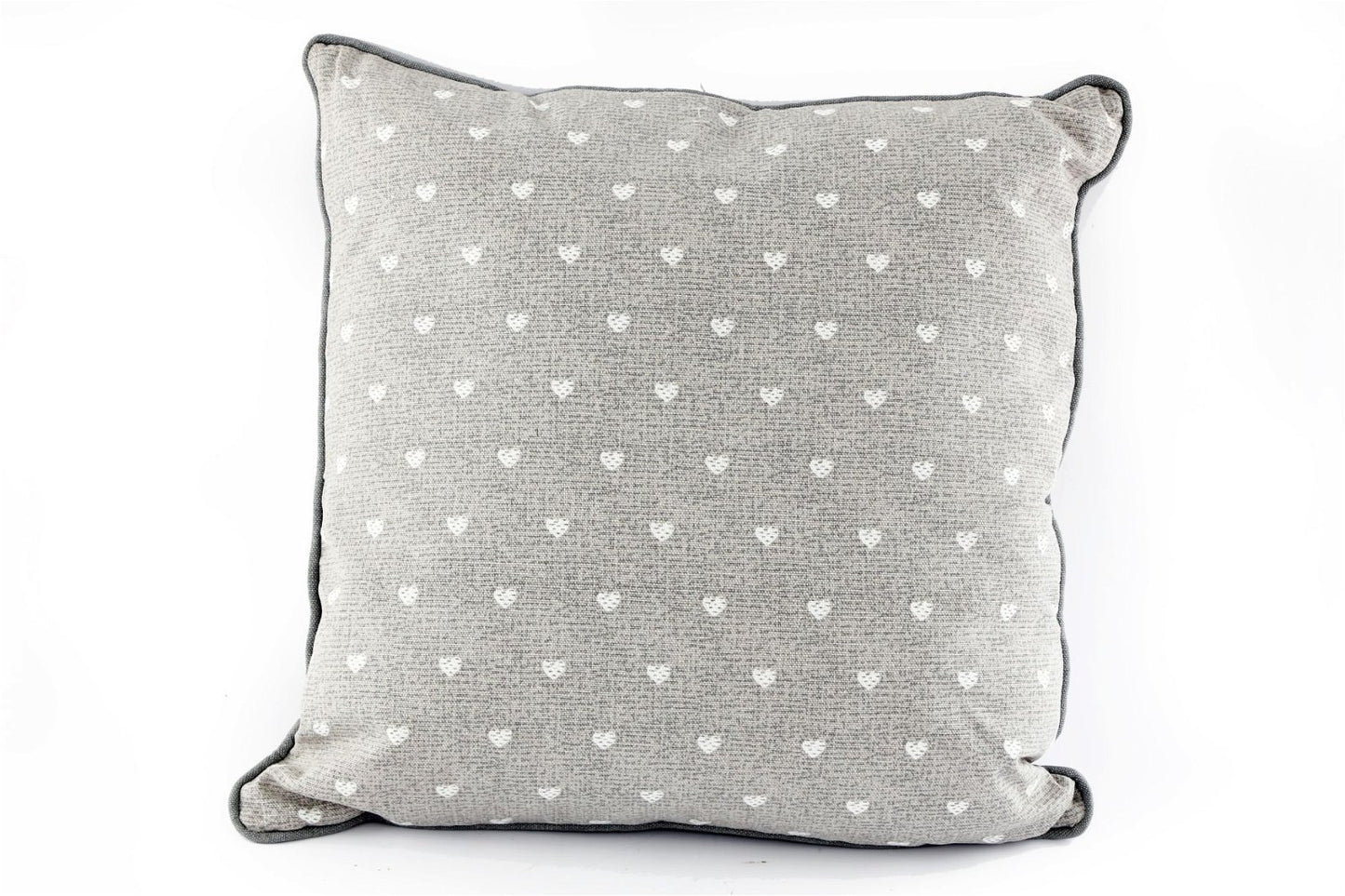 Scatter Cushion With A Grey Heart Print Design 37cm S-KG1133