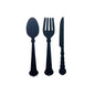 Black Three Piece Cutlery Wall Decoration 39cm S-KG1181