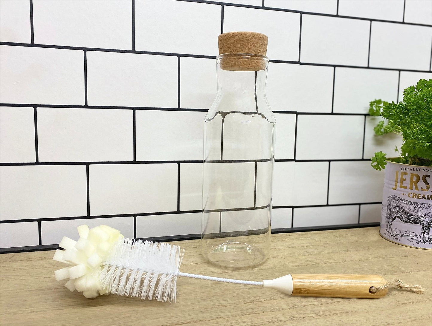 Bottle Brush with Bamboo Wooden Handle S-KG2035