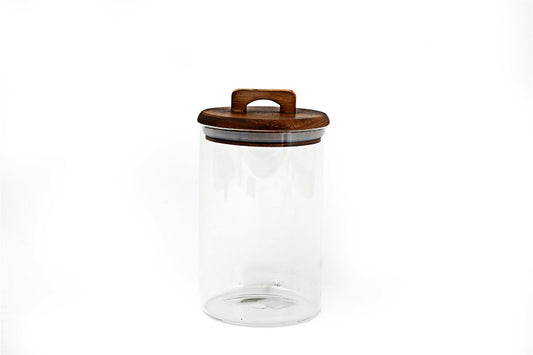 Glass Storage Jar with Acacia Lid 1.2L S-KG2045