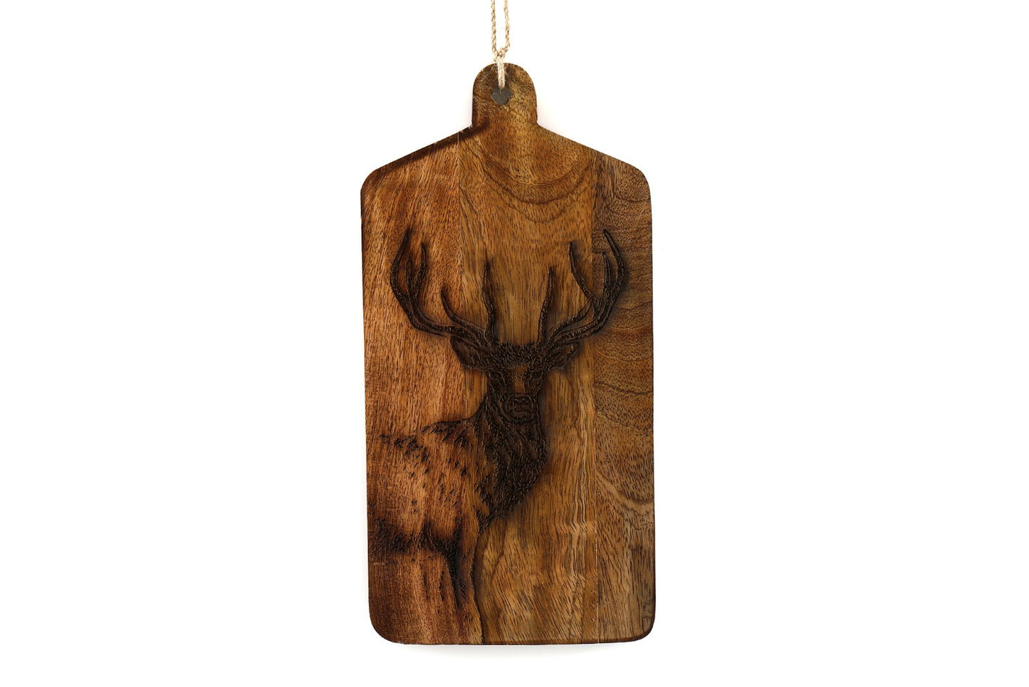 Stag Engraved Wooden Cheese Board S-KG3038