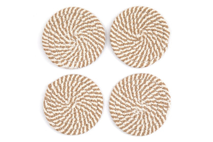 Set of Four Stripey Woven Coasters S-KG3061