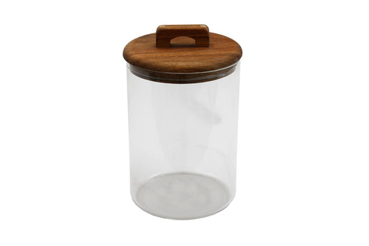 Glass Storage Jar with Acacia Lid 1.6L S-KG3089