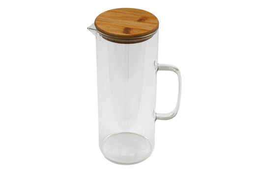 Glass Jug With Bamboo Lid S-KG3109