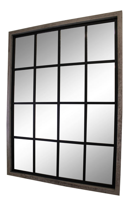 Grey Window Style Wall Mirror 60x80cm S-MI0887