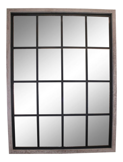 Grey Window Style Wall Mirror 60x80cm S-MI0887