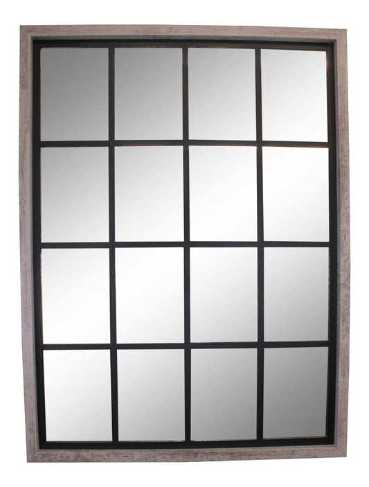 Grey Window Style Wall Mirror 60x80cm S-MI0887