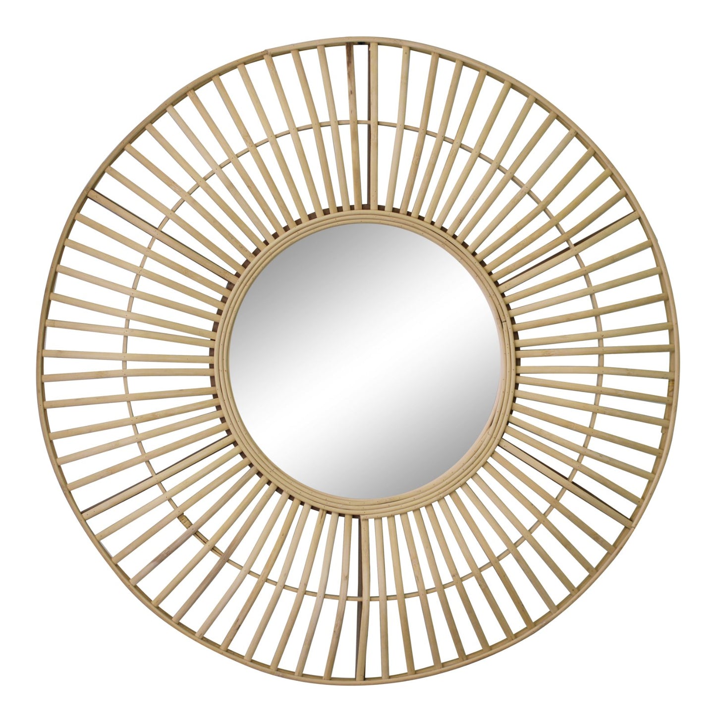 Circular Natural Rattan Effect Mirror 70cm S-MI0889