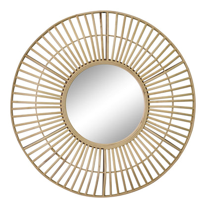 Circular Natural Rattan Effect Mirror 70cm S-MI0889