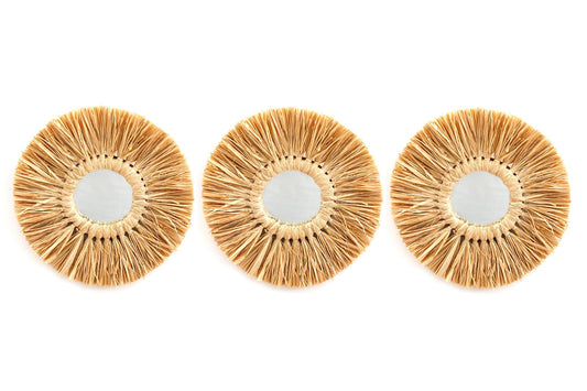 Set of Three Dried Grass Mirrors S-MI0929