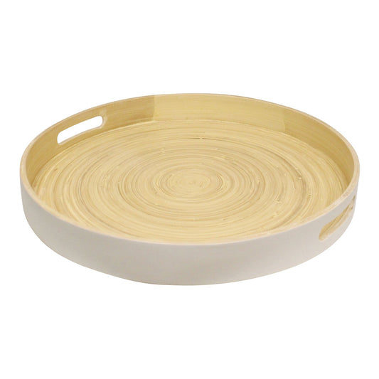 Natural Interiors Bamboo Serving Tray With Handles S-NI0847