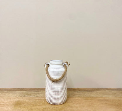 Small Stone Vase with Rope Handle S-NI1015