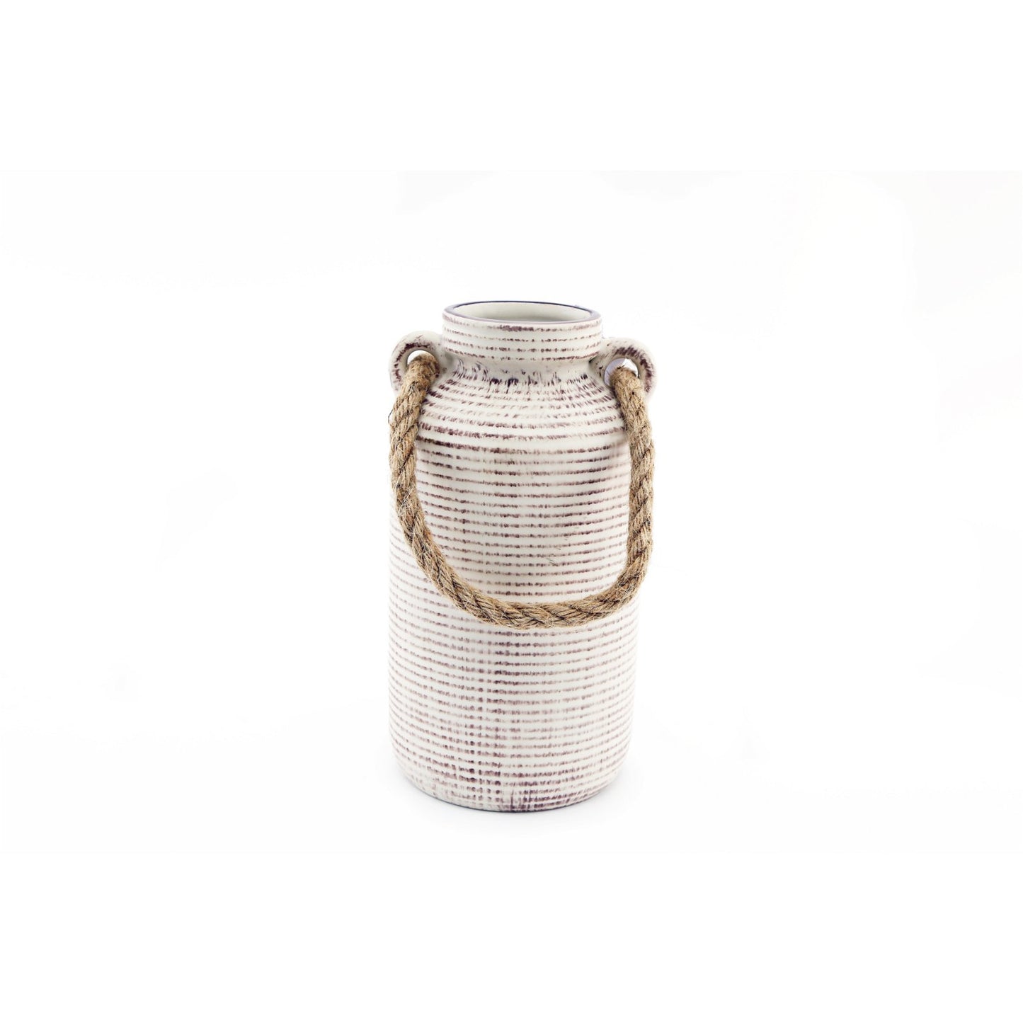 Small Stone Vase with Rope Handle S-NI1015