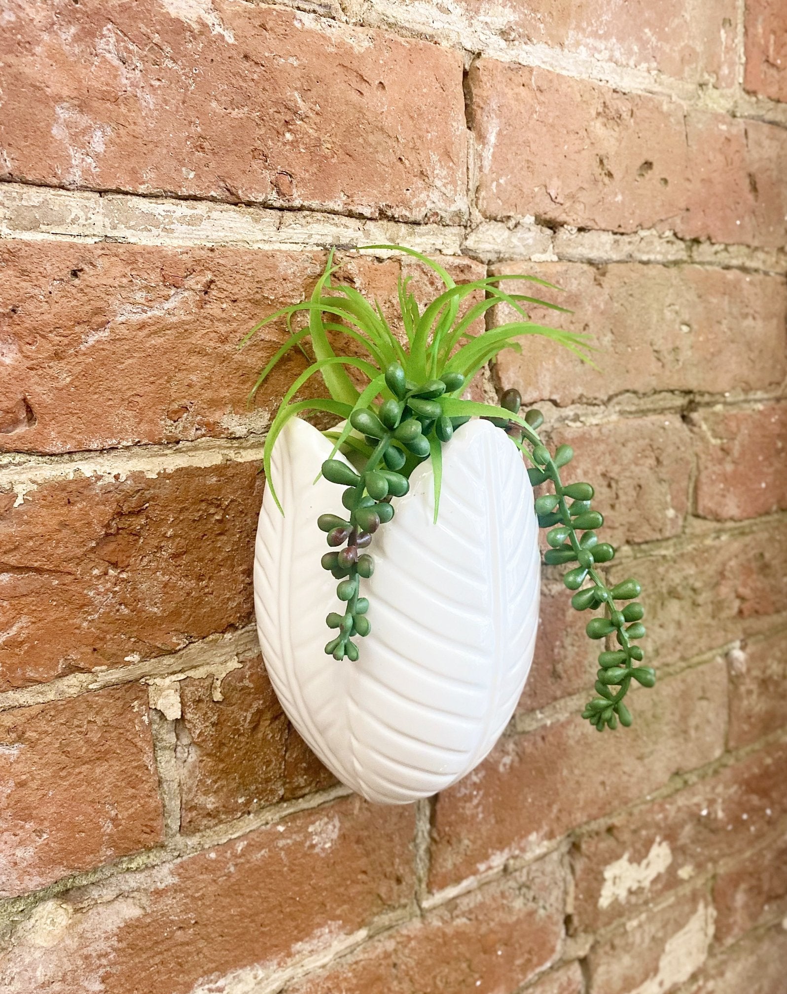 Faux Succulents in Wall Planter S-NI1035