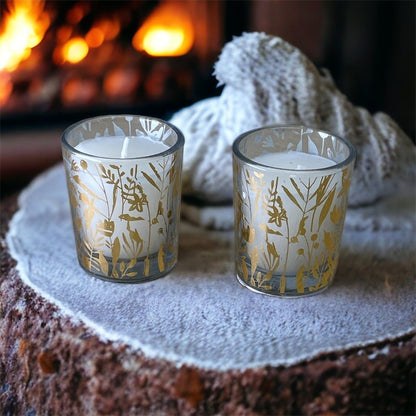 Scented Leaf Votive Candles, Pack of 2 S-NI8943