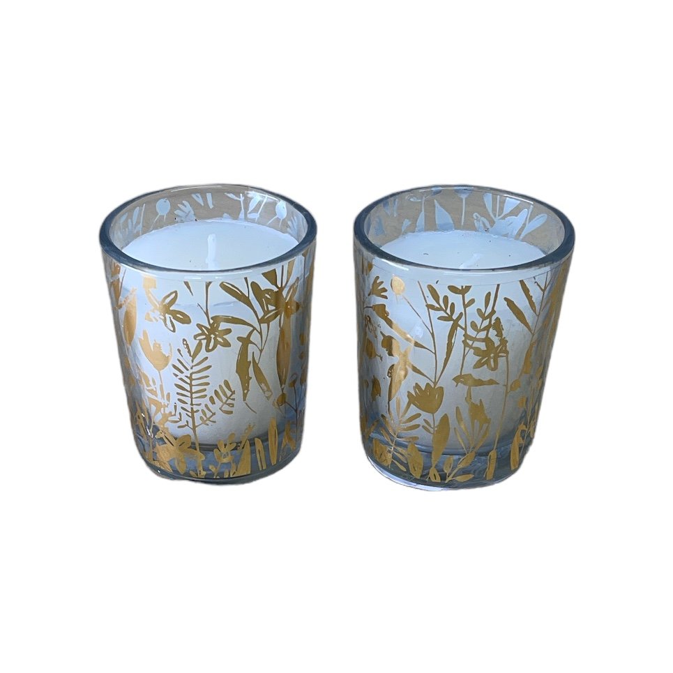 Scented Leaf Votive Candles, Pack of 2 S-NI8943