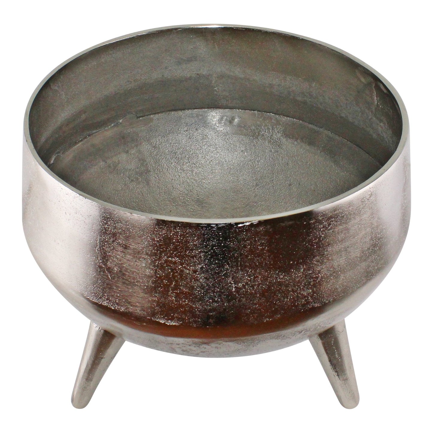 Silver Metal Planter/Bowl With Feet, 35cm S-OR1212