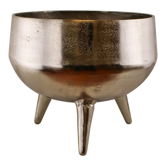 Silver Metal Planter/Bowl With Feet, 35cm S-OR1212