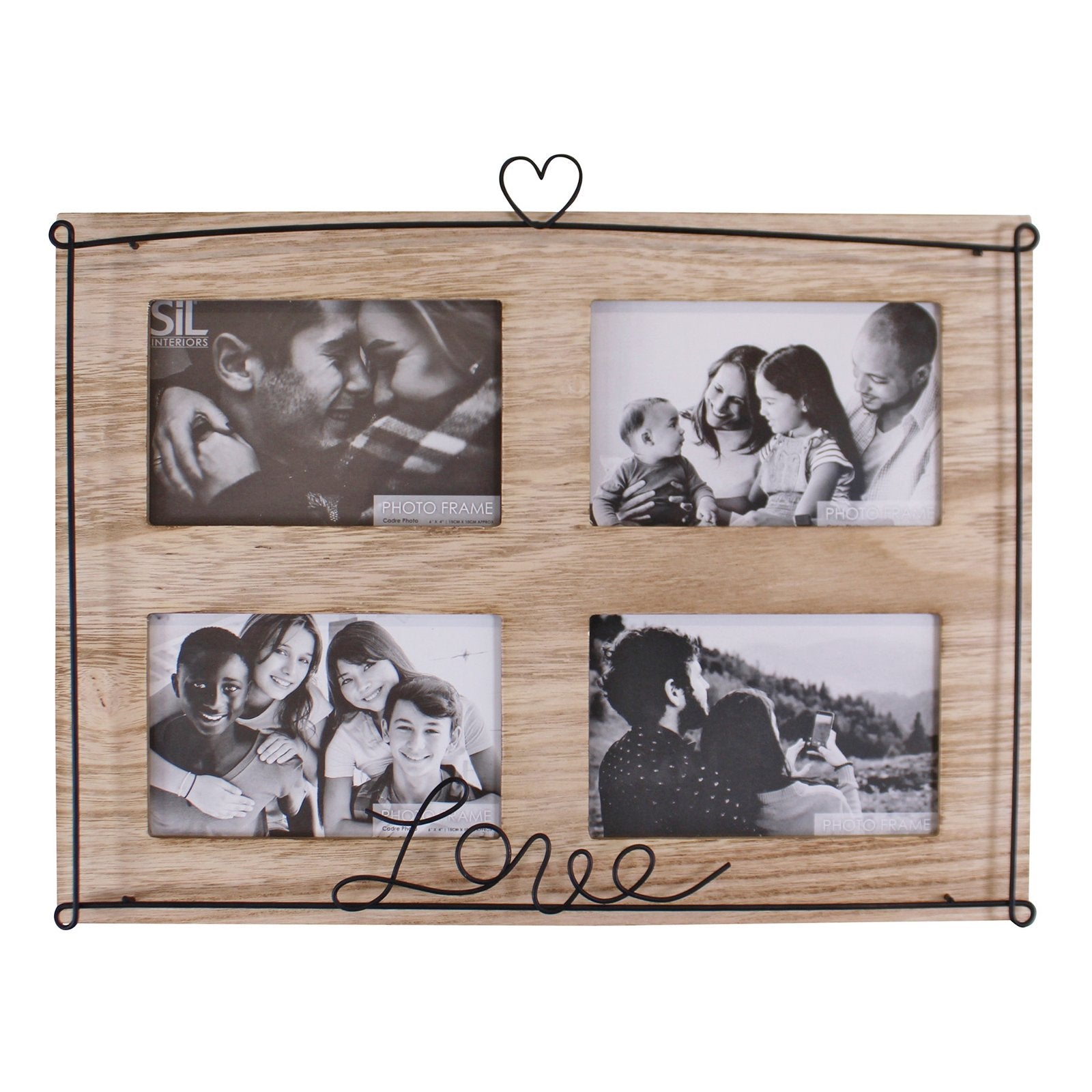 Multi Photo Frame, Holds 4 Photos, Love Design S-PH2275